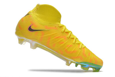 Nike Phantom Luna Elite FG High-Tops Soccer Cleats - Yellow/Black/Pink