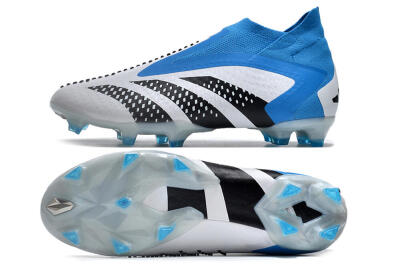 Adidas Predator Accuracy+ FG High-Tops Soccer Cleats - Blue/Black/White