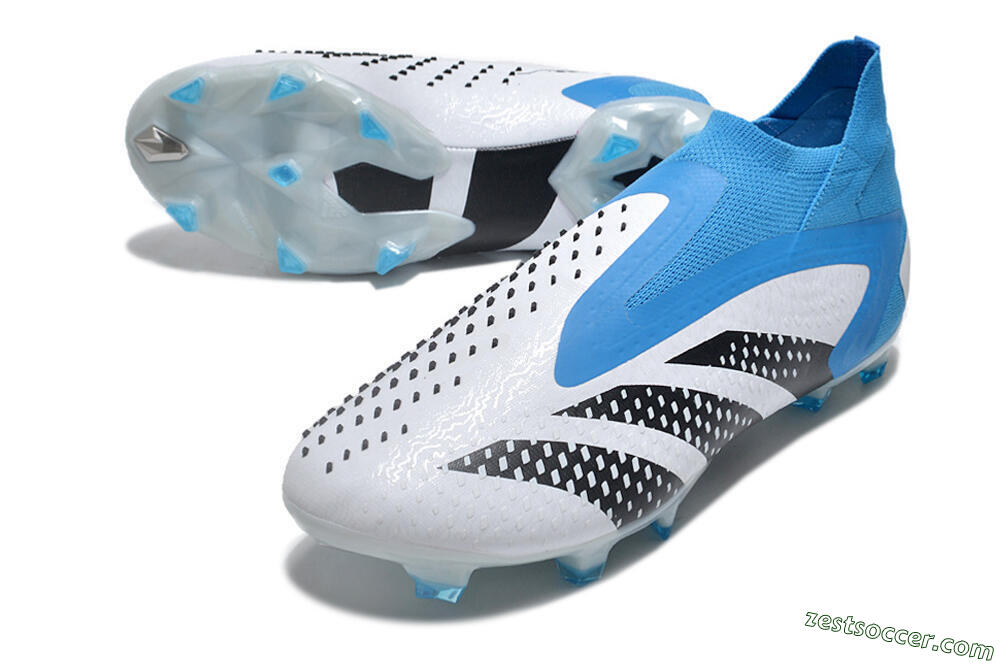 Adidas Predator Accuracy+ FG High-Tops Soccer Cleats - Blue/Black/White 3