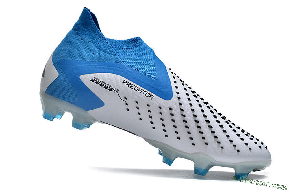 Adidas Predator Accuracy+ FG High-Tops Soccer Cleats - Blue/Black/White 4