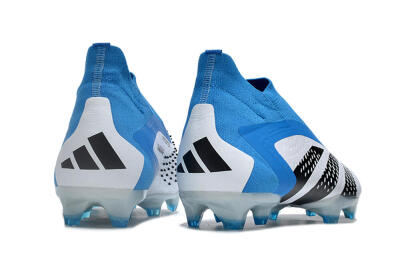 Adidas Predator Accuracy+ FG High-Tops Soccer Cleats - Blue/Black/White
