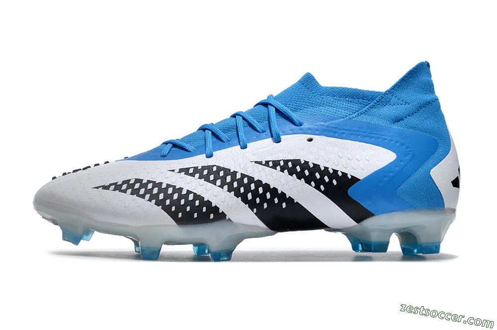 Adidas Predator Accuracy.1 FG High-Tops Soccer Cleats - Blue/Black/White 2