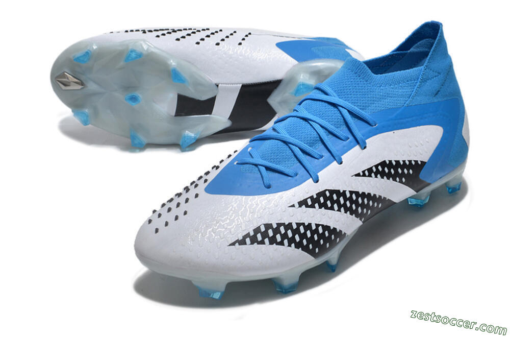 Adidas Predator Accuracy.1 FG High-Tops Soccer Cleats - Blue/Black/White 3