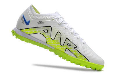 Nike Air Zoom Mercurial Vapor 15 Elite TF Low-Tops Soccer Shoes - White/Blue/Yellow