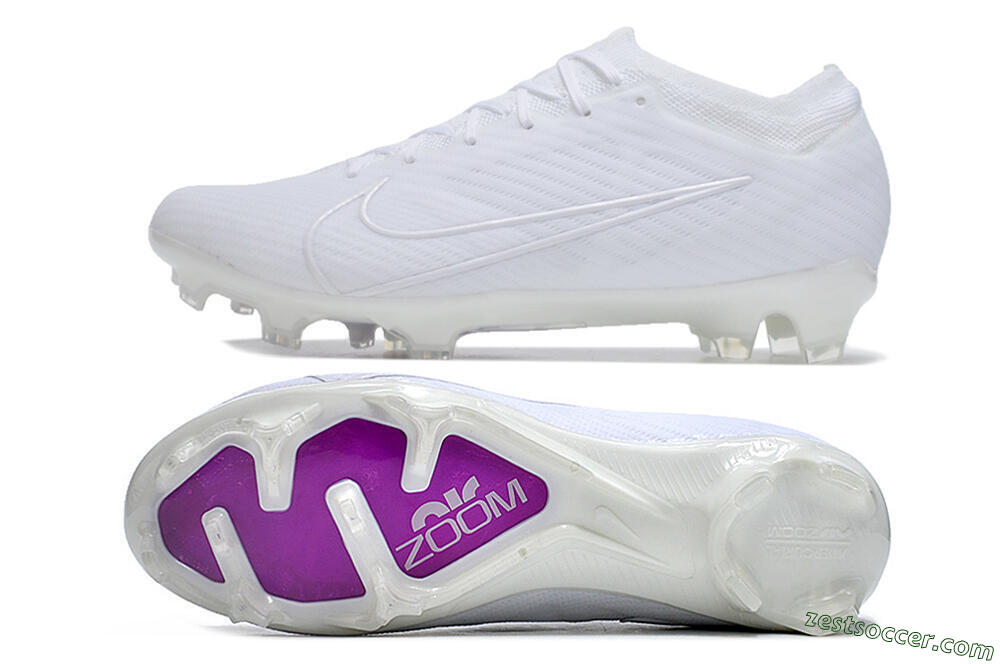Nike Air Zoom Mercurial Vapor 15 Elite Change Color In Sunlight FG Low-Tops Soccer Cleats - White/Purple 1