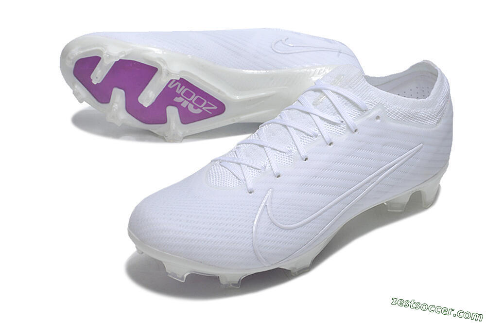 Nike Air Zoom Mercurial Vapor 15 Elite Change Color In Sunlight FG Low-Tops Soccer Cleats - White/Purple 3