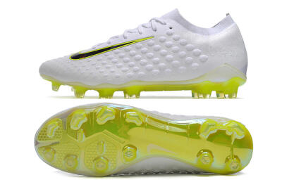 Nike Phantom Ultra Venom FG Low-Tops Soccer Cleats - White/Yellow/Black/Gold