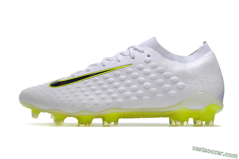 Nike Phantom Ultra Venom FG Low-Tops Soccer Cleats - White/Yellow/Black/Gold 2