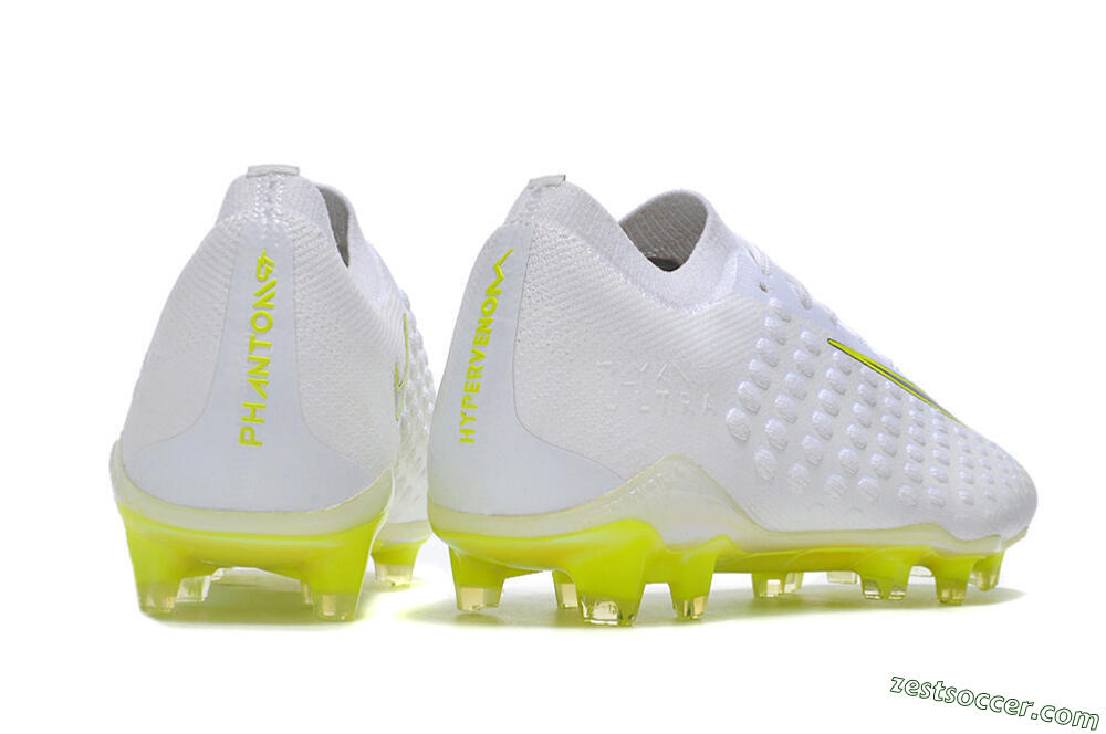 Nike Phantom Ultra Venom FG Low-Tops Soccer Cleats - White/Yellow/Black/Gold 6