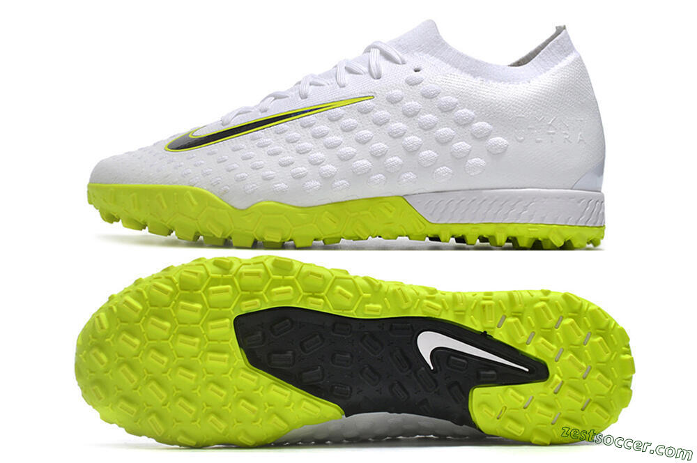 Nike Phantom Ultra Venom TF Low-Tops Soccer Shoes - White/Yellow/Black 1