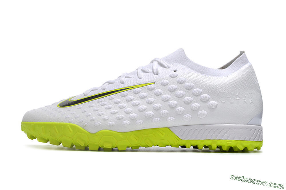 Nike Phantom Ultra Venom TF Low-Tops Soccer Shoes - White/Yellow/Black 2