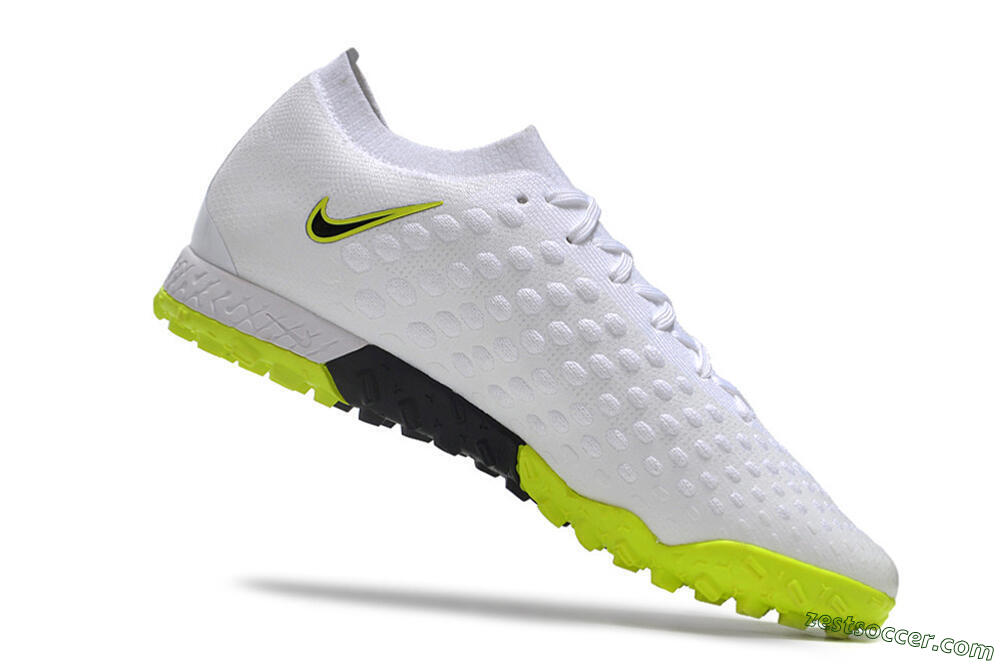 Nike Phantom Ultra Venom TF Low-Tops Soccer Shoes - White/Yellow/Black 4