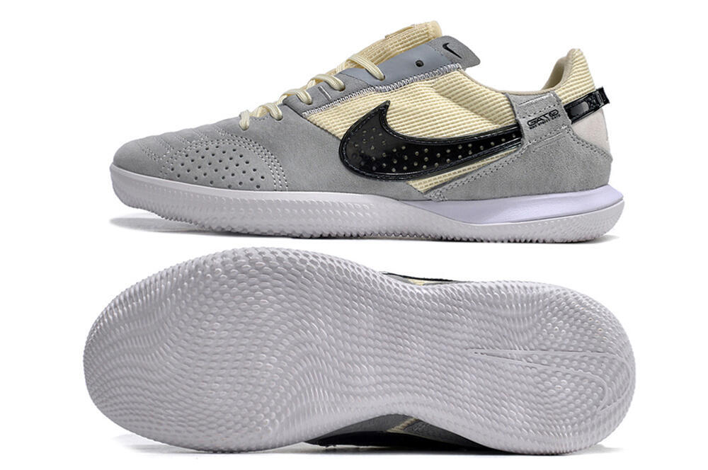 Nike Street Gato IC Low-Tops Soccer Shoes - Grey/Beige/Black/White 1