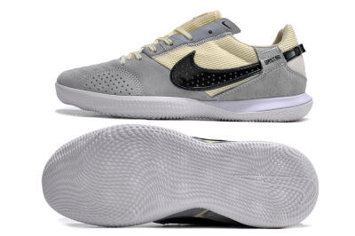 Nike Street Gato IC Low-Tops Soccer Shoes - Grey/Beige/Black/White