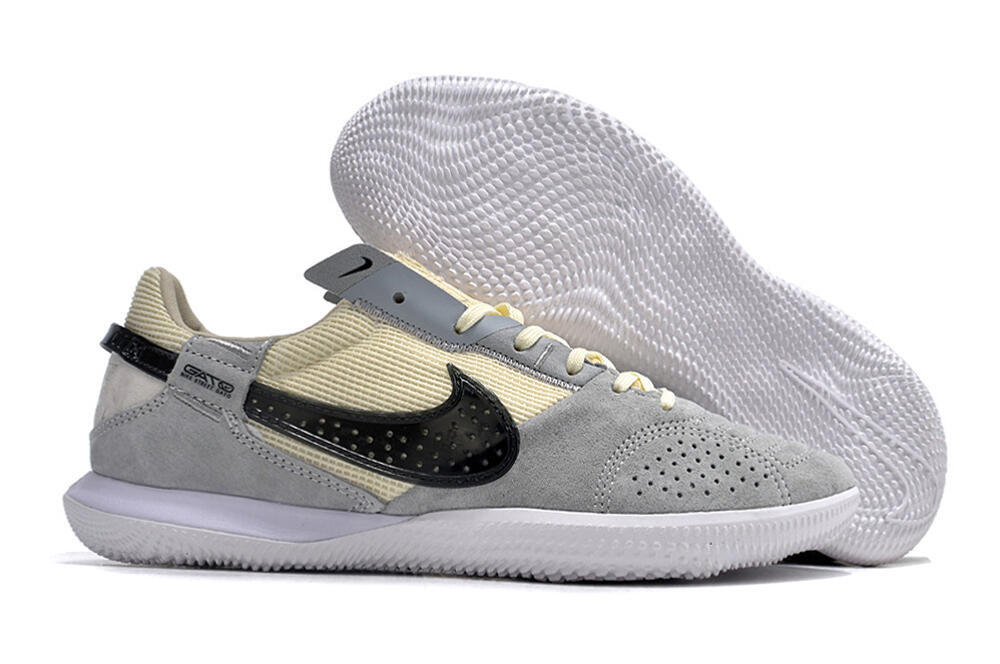 Nike Street Gato IC Low-Tops Soccer Shoes - Grey/Beige/Black/White 0