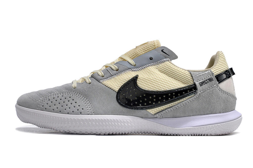 Nike Street Gato IC Low-Tops Soccer Shoes - Grey/Beige/Black/White 2