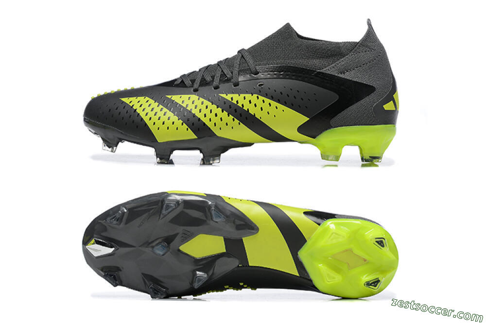 Adidas Predator Accuracy.1 FG High-Tops Soccer Cleats - Black/Yellow 1
