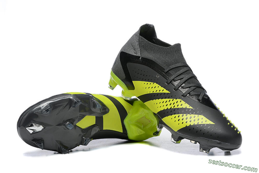 Adidas Predator Accuracy.1 FG High-Tops Soccer Cleats - Black/Yellow 4
