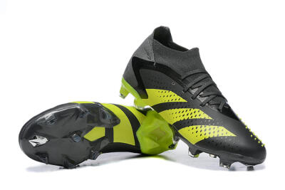 Adidas Predator Accuracy.1 FG High-Tops Soccer Cleats - Black/Yellow