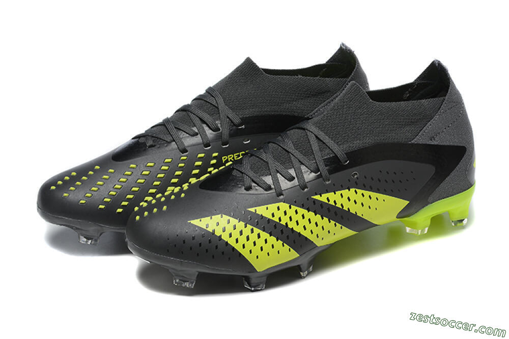 Adidas Predator Accuracy.1 FG High-Tops Soccer Cleats - Black/Yellow 5