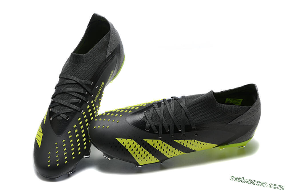 Adidas Predator Accuracy.1 FG High-Tops Soccer Cleats - Black/Yellow 6
