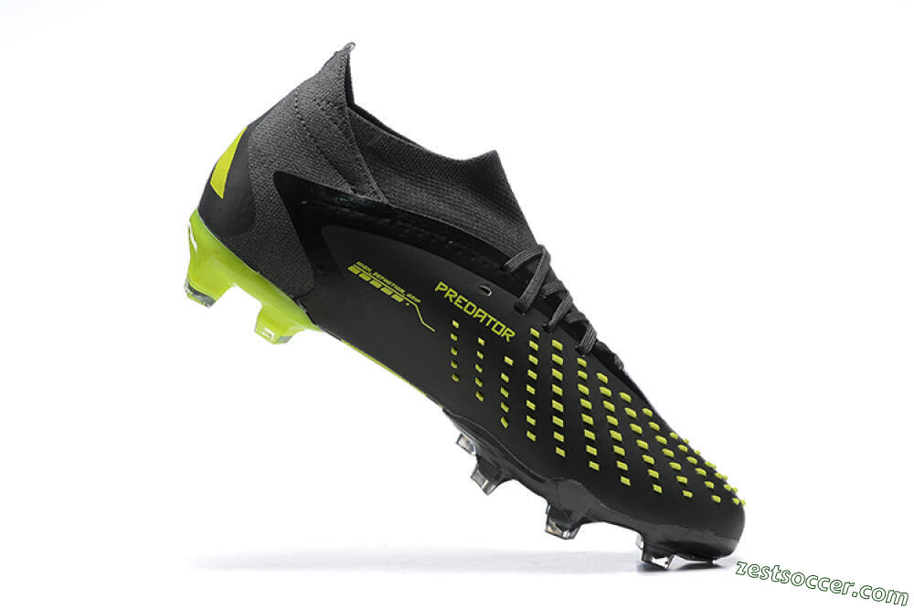 Adidas Predator Accuracy.1 FG High-Tops Soccer Cleats - Black/Yellow 7