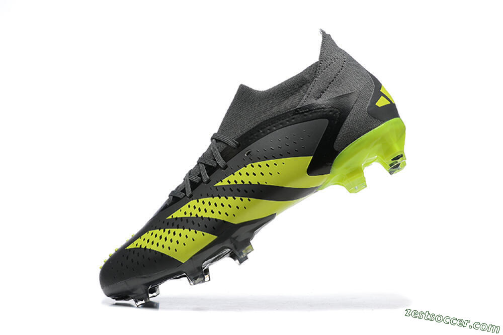 Adidas Predator Accuracy.1 FG High-Tops Soccer Cleats - Black/Yellow 8