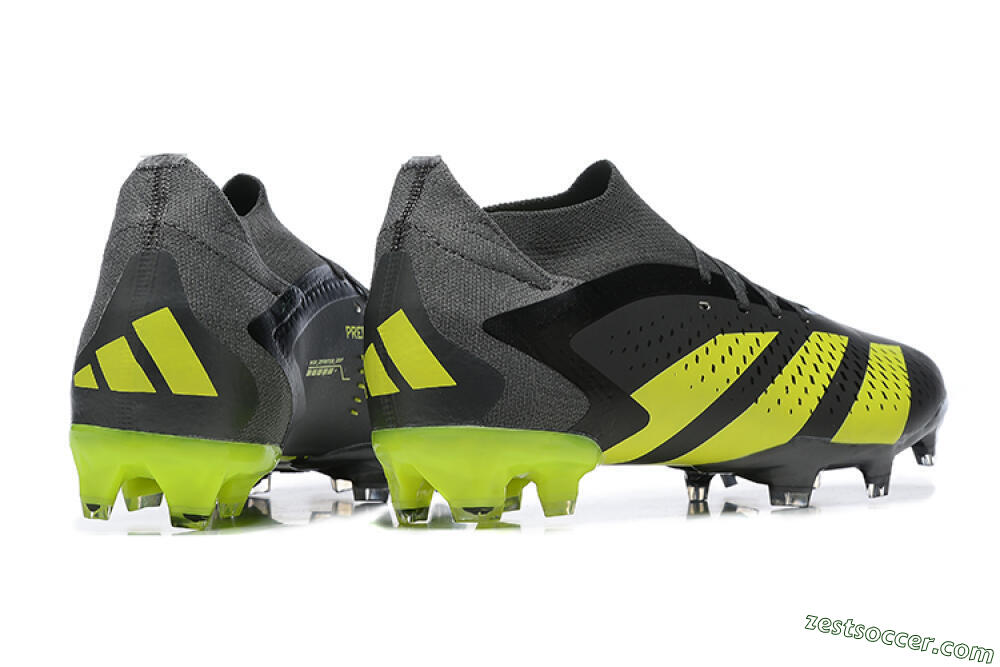 Adidas Predator Accuracy.1 FG High-Tops Soccer Cleats - Black/Yellow 9