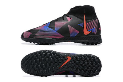 Nike Phantom Luna Elite TF High-Tops Soccer Shoes - Black/Blue/Red/Pink