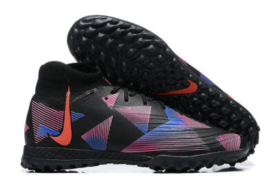Nike Phantom Luna Elite TF High-Tops Soccer Shoes - Black/Blue/Red/Pink