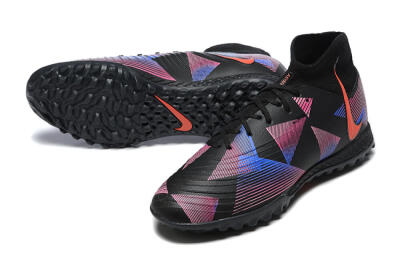 Nike Phantom Luna Elite TF High-Tops Soccer Shoes - Black/Blue/Red/Pink
