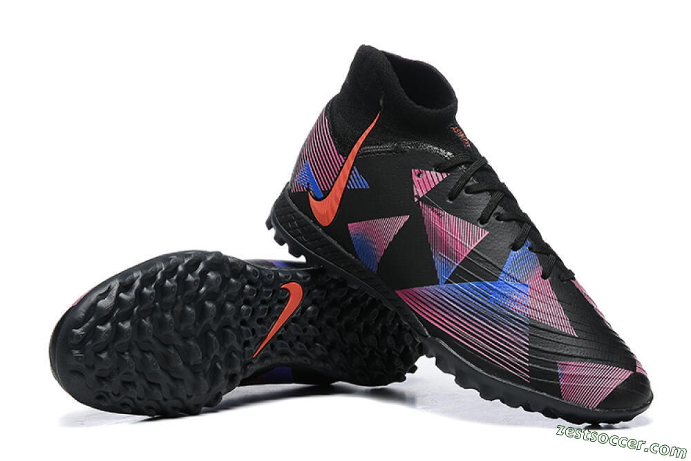 Nike Phantom Luna Elite TF High-Tops Soccer Shoes - Black/Blue/Red/Pink 4
