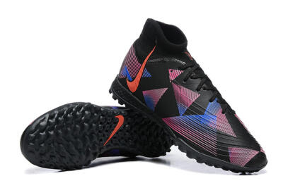 Nike Phantom Luna Elite TF High-Tops Soccer Shoes - Black/Blue/Red/Pink