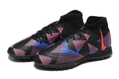 Nike Phantom Luna Elite TF High-Tops Soccer Shoes - Black/Blue/Red/Pink