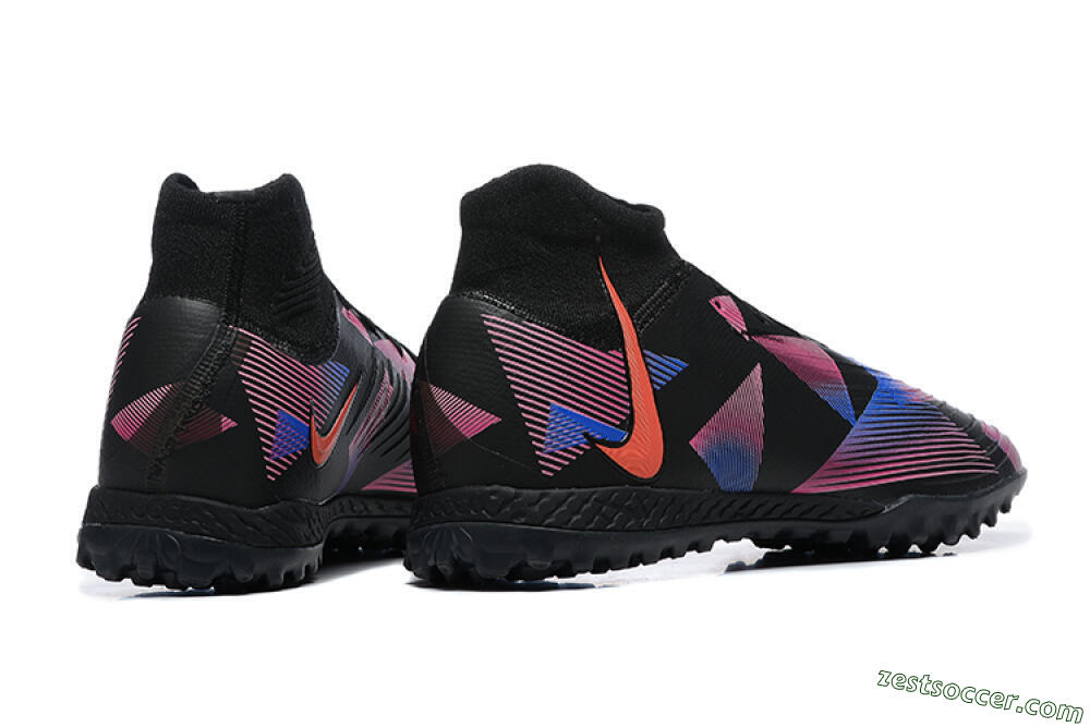 Nike Phantom Luna Elite TF High-Tops Soccer Shoes - Black/Blue/Red/Pink 9