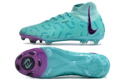 Nike Phantom Luna Elite NU FG High-Tops Soccer Cleats - Jade/Purple/Black