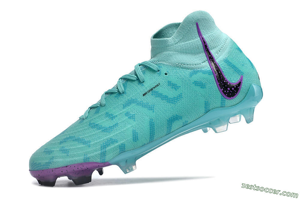 Nike Phantom Luna Elite NU FG High-Tops Soccer Cleats - Jade/Purple/Black 5