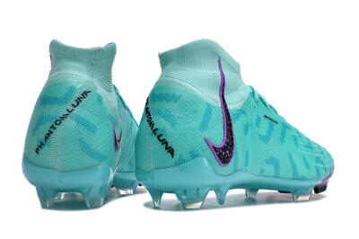 Nike Phantom Luna Elite NU FG High-Tops Soccer Cleats - Jade/Purple/Black