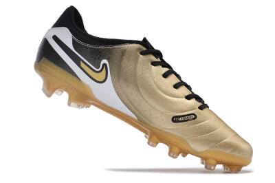 Nike Tiempo Legend 10 Pro FG Low-Tops Soccer Cleats - Gold/Black/White