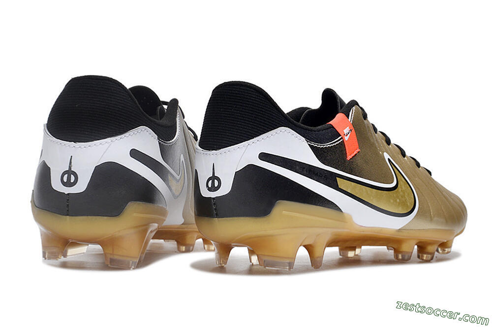 Nike Tiempo Legend 10 Pro FG Low-Tops Soccer Cleats - Gold/Black/White 6