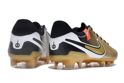 Nike Tiempo Legend 10 Pro FG Low-Tops Soccer Cleats - Gold/Black/White