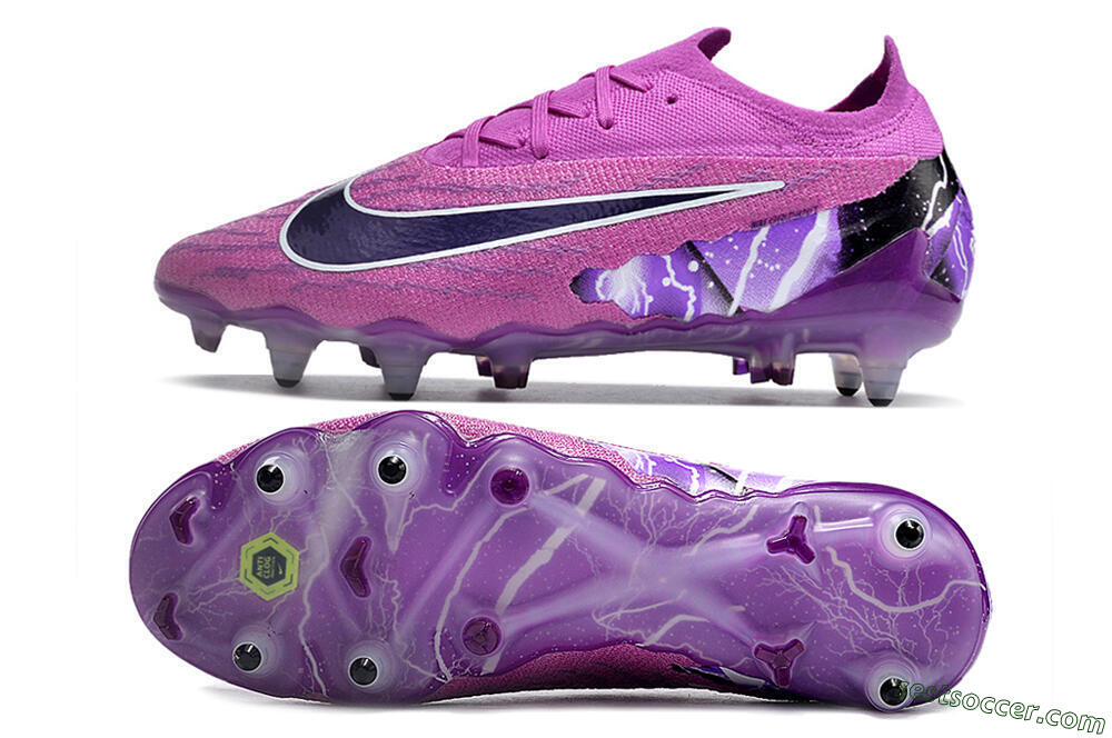 Nike Phantom GX Thunder Elite Link SG Low-Tops Soccer Cleats - Purple/White/Black 1