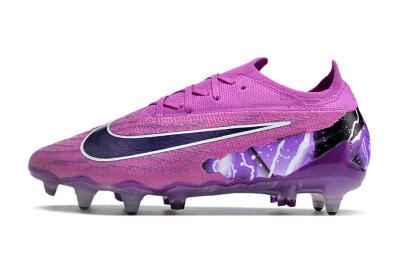 Nike Phantom GX Thunder Elite Link SG Low-Tops Soccer Cleats - Purple/White/Black