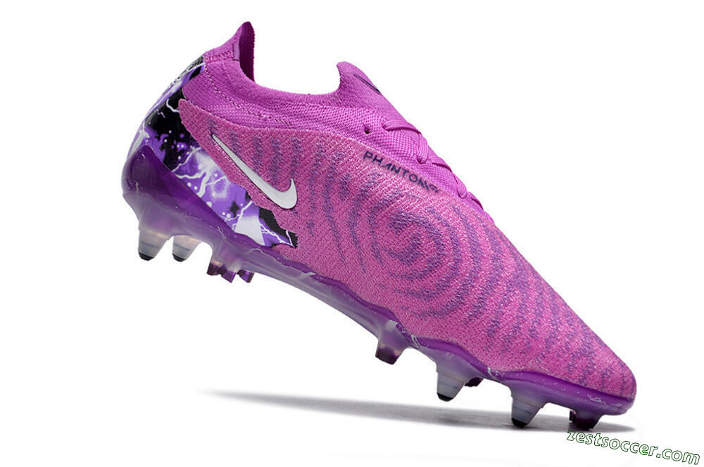 Nike Phantom GX Thunder Elite Link SG Low-Tops Soccer Cleats - Purple/White/Black 4