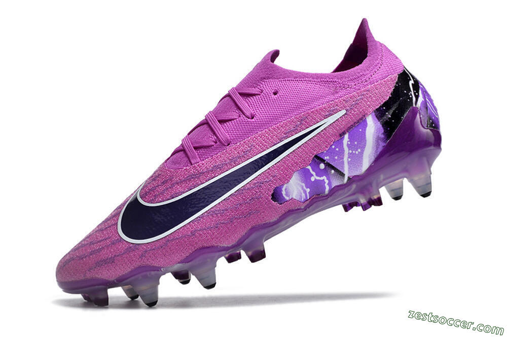 Nike Phantom GX Thunder Elite Link SG Low-Tops Soccer Cleats - Purple/White/Black 5