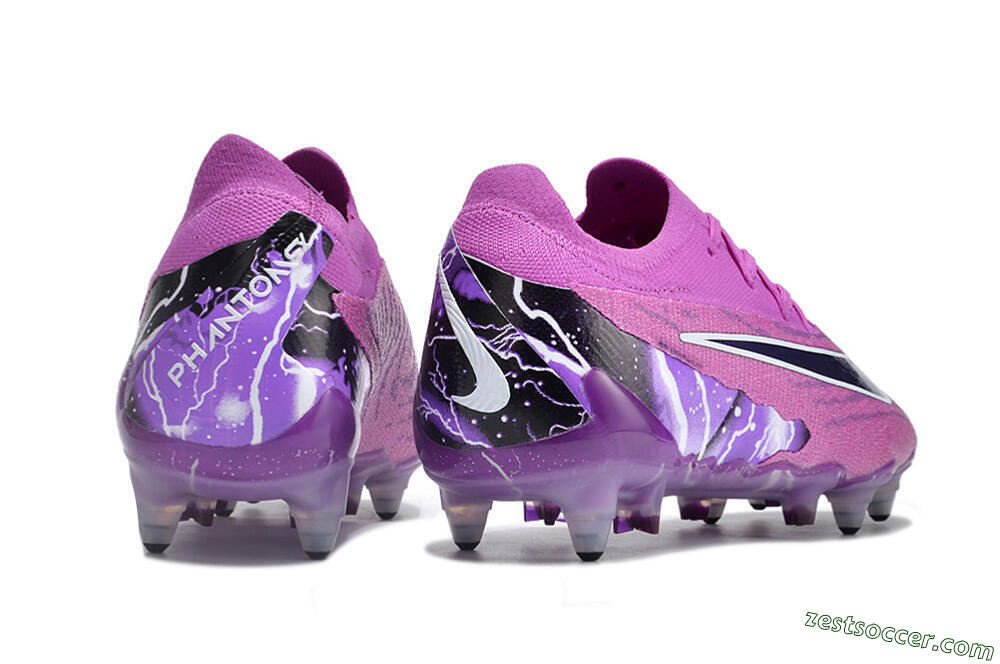 Nike Phantom GX Thunder Elite Link SG Low-Tops Soccer Cleats - Purple/White/Black 6