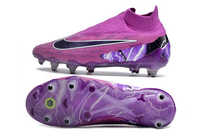 Nike Phantom GX Thunder Elite DF Link SG High-Tops Soccer Cleats - Purple/White/Black