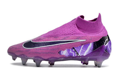 Nike Phantom GX Thunder Elite DF Link SG High-Tops Soccer Cleats - Purple/White/Black