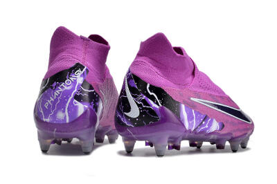 Nike Phantom GX Thunder Elite DF Link SG High-Tops Soccer Cleats - Purple/White/Black