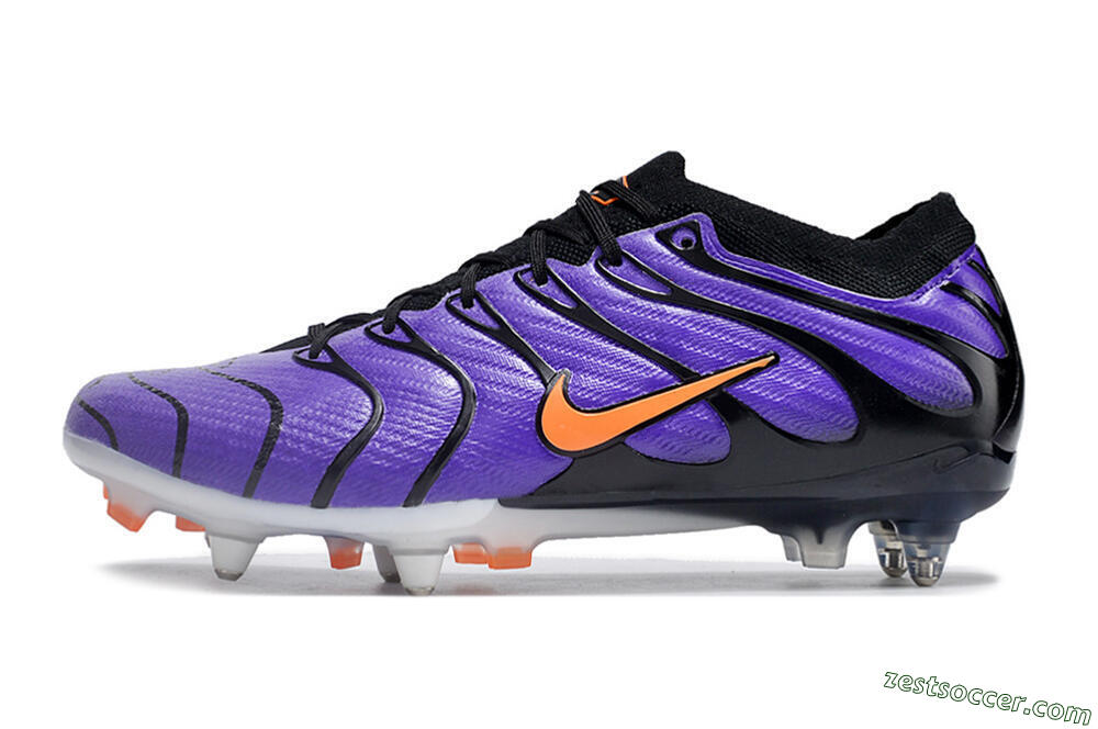 Nike Air Zoom Mercurial Vapor 15 Elite SG Low-Tops Soccer Cleats - Purple/Black/Orange 2